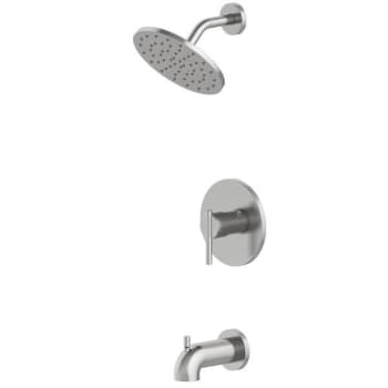 Image for Seasons Westwind Round Shower And Tub Combination Brushed Nickel from HD Supply