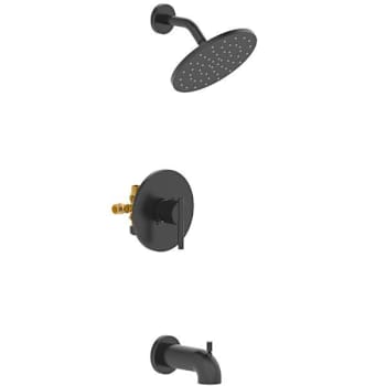 Seasons Westwind Round Shower And Tub Combination  Matte Black