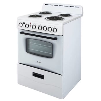 Image for Avanti PRO 24 In. 2.6 Cu. Ft. Coil Electric Freestanding Range, Maunal Clean, White, ADA from HD Supply