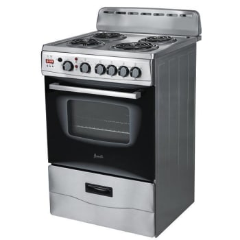 Avanti PRO 24 In. 2.6 Cu. Ft. Coil Electric Freestanding Range, Maunal Clean, Stainless Steel, ADA