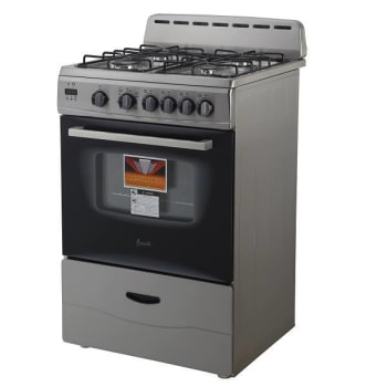 Image for Avanti PRO 24 In. 2.6 Cu. Ft. 4 Burner Gas Freestanding Range, Manual Clean, Stainless Steel, ADA from HD Supply