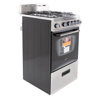 Image for Avanti PRO 20 In. 2.1 Cu. Ft. 4 Burner Gas Freestanding Range, Maunal Clean, Stainless Steel, ADA from HD Supply