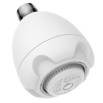 Maintenance Warehouse® 3 Spray Adjust 1.8gpm Showerhead Metal Ball Joint White