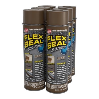 Image for Flex Seal Liquid Rubber Sealant Spray Coating, Brown, 14 Oz. Aerosol, Case Of 6 from HD Supply