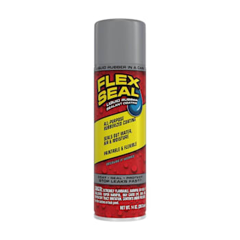 Flex Seal Liquid Rubber Sealant Spray Coating, Gray, 14 Oz. Aerosol, Case Of 6