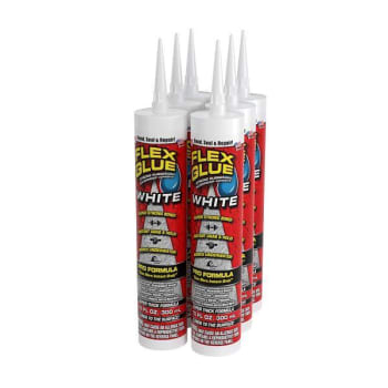 Flex Seal Pro-Formula Rubberized Waterproof Adhesive, White, 10 Oz., Case Of 6