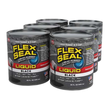 Image for Flex Seal Liquid Rubber Sealant Coating, Satin Black, 32 Oz., Case Of 6 from HD Supply