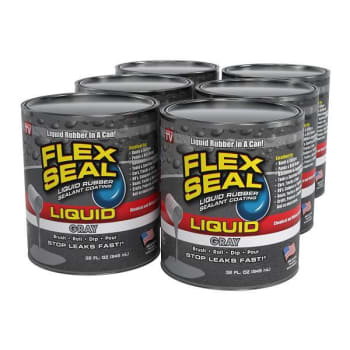 Image for Flex Seal Liquid Rubber Sealant Coating, Satin Gray, 32 Oz., Case Of 6 from HD Supply