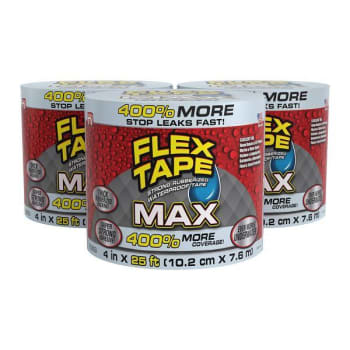 Image for Flex Seal Max Strong Rubberized Waterproof Tape, Clear, 4" X 25', Case Of 3 from HD Supply