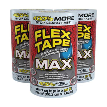 Image for Flex Seal Max Strong Rubberized Waterproof Tape, Clear, 8" X 25', Case Of 3 from HD Supply