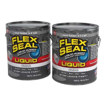 Image for Flex Seal Liquid Rubber Sealant Coating, Satin Clear, 1 Gallon, Case Of 2 from HD Supply