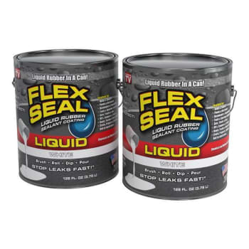 Image for Flex Seal Liquid Rubber Sealant Coating, Satin White, 1 Gallon, Case Of 2 from HD Supply