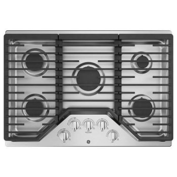 GE® 30 In. 5 Burner Grate Built-In Gas Cooktop, Stainless Steel, ADA
