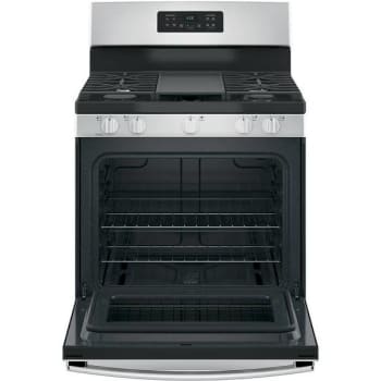 Image for GE® 30 In. 5 Cu. Ft. 5 Burner Gas Freestanding Range, Steam Clean, Stainless Steel from HD Supply