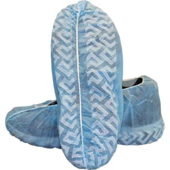 The Safety Zone Polylite® Shoe Cover Non-Skid Tread 19" Lt. Blue 2x 300/Cs