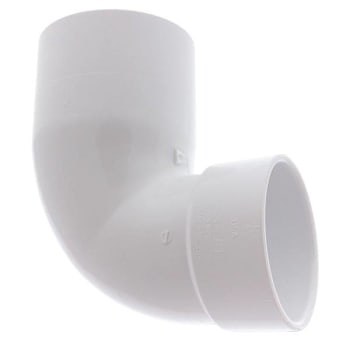 Nibco 4" X 3" PVC DWV 90-Degree Spigot X Hub Street Closet Elbow