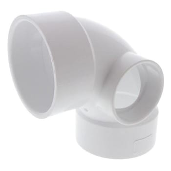 Nibco 3 " X 3 " X 2 " PVC DWV 90 Degree Hub X Hub X Hub Elbw With Side Inlet