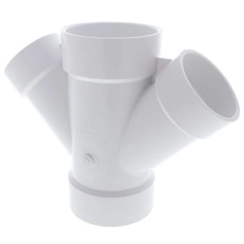 Image for Nibco 4 " X 4 " X 3 " X 3 " PVC DWV 45-Degree Double Hub Wye Fitting from HD Supply