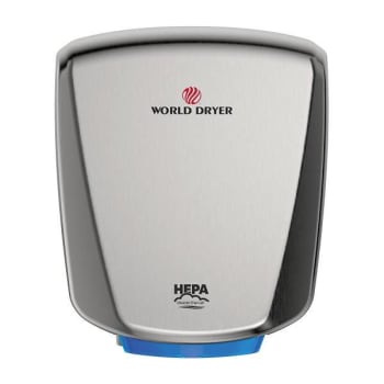 Image for World Dryer Hepa-Filtered Verdedri® Hand Dryer, Brushed Stainless Steel from HD Supply
