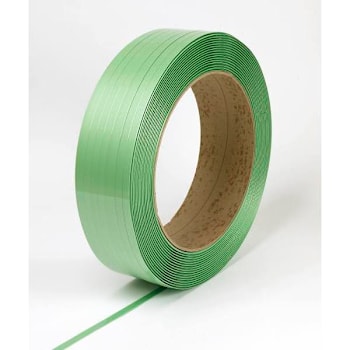 Pac Strapping Products 5/8"Wx0.035" Thkx4k Poly 1,400# 16x6 Grn Aar Pallet Of 28
