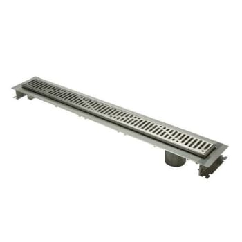 Zurn 28"Shower Drain With Outlet And Wave Grate