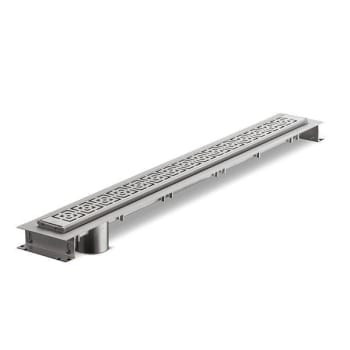 Zurn 32"Drain With Decorative Block Grate And Outlet