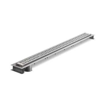 Zurn 40"Drain With Basket Weave Grate And Outlet