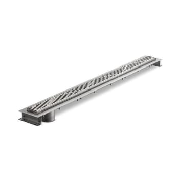 Zurn 40"Shower Drain With Outlet And Wave Grate