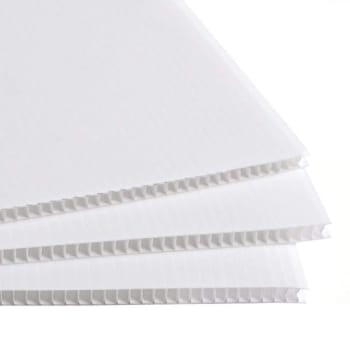 Image for Professional Plastics .236x48.000x96.000 White Fluted Polypropylene Sheet from HD Supply