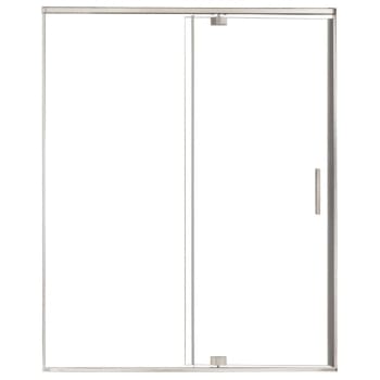 Foremost® Marina Silver Frameless Pivot Shower Door & Inline Panel 60" x 74"