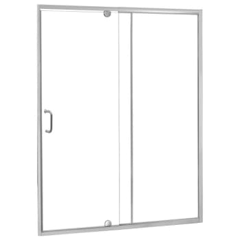 Image for Foremost® Cove Silver Frameless Shower Door and Panel Door 48" x 69" from HD Supply