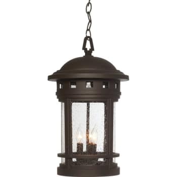 Image for Designers Fountain Sedona 11 x 19 in. 3-Light Outdoor Lantern (Seedy) (Oil-Rubbed Bronze) from HD Supply