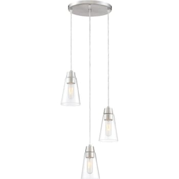 Image for Designers Fountain Echo 11 in. 3-Light Pendant Fixture (Satin Platinum) from HD Supply