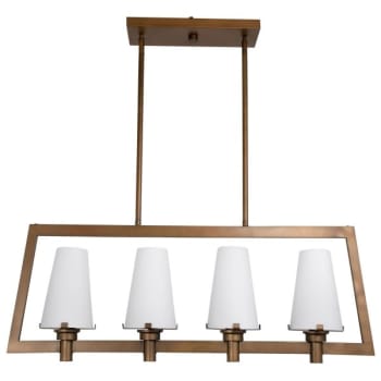 Image for Designers Fountain Hyde Park 36 In. 4-Light Pendant Fixture (Vintage Gold) from HD Supply