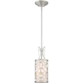 Image for Designers Fountain Brentwood 6 in. 1-Light Pendant Fixture (Satin Platinum) from HD Supply