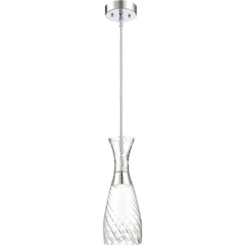 Image for Designers Fountain Mila Chrome 1-Light With Optic Swirl Glass LED Mini Pendant from HD Supply