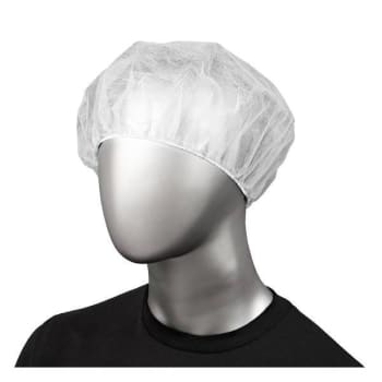 Ambishield Polypropylene Bouffant Cap 24" White Case Of 1000