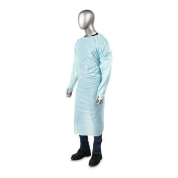 Ambishield 4 Mil Cpe Gown With Thumbloops 45" Blue Case Of 100