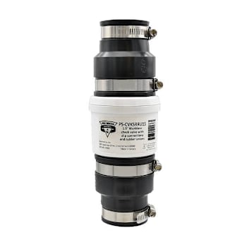 PRO Series Pumps 1-1/2" PVC Klunkless Check Valve With Rubber Unions