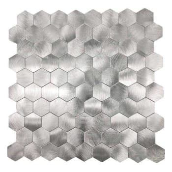 Dip Design Is Personal Hex Tile, Sliver, 12" X 12", Case Of 10