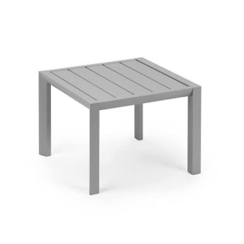 Grosfillex Sunset Low Table, Platinum Gray