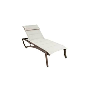 Grosfillex Sunset Comfort Chaise Lounge Beige/Fb Package Of 2