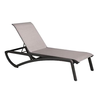 Grosfillex Sunset Chaise Lounge Gray/Vb Package Of 2