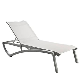 Grosfillex Sunset Chaise Lounge Gray/Pg Package Of 2