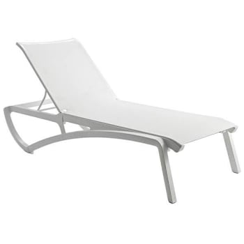 Grosfillex Sunset Chaise Lounge White/Gw Package Of 2