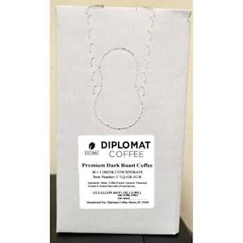 Diplomat Coffee Gourmet Roast Liquid Coffee Dark Roast 1/2 Gallon Case Of 2