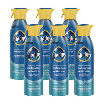 Image for Pledge Multi-Surface Everyday Rainshower 9.7oz Aerosol Spray Case Of 6 from HD Supply