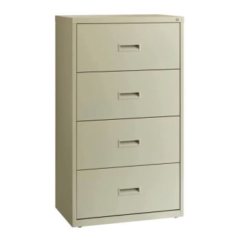 Hirsh 30" Wide 4 Drawer Metal Lateral File Letter/Legal/A4 Hanging Folders Putty