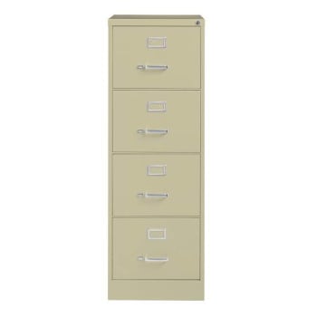Hirsh 25" Deep 4 Drawer Legal Width Metal Vertical File Commercial Grade Putty