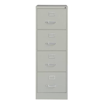 Hirsh 25" Deep 4 Drawer Legal Width Metal Vertical File Commercial Grade L Gray